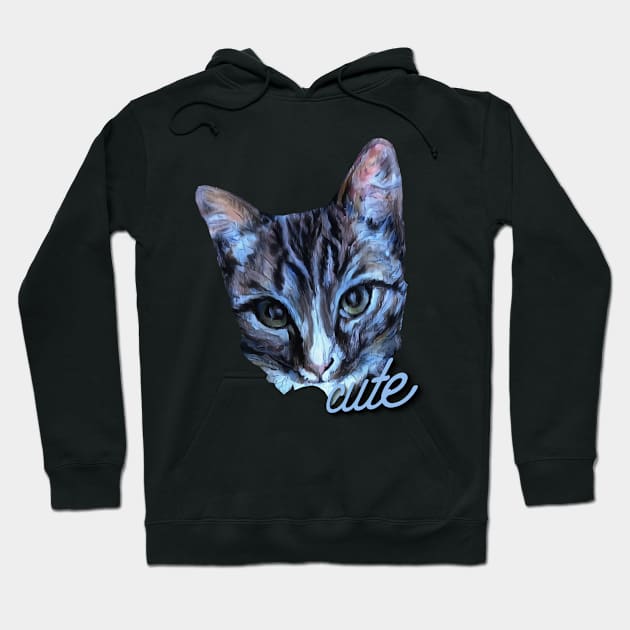 cute cat Hoodie by candimoonart